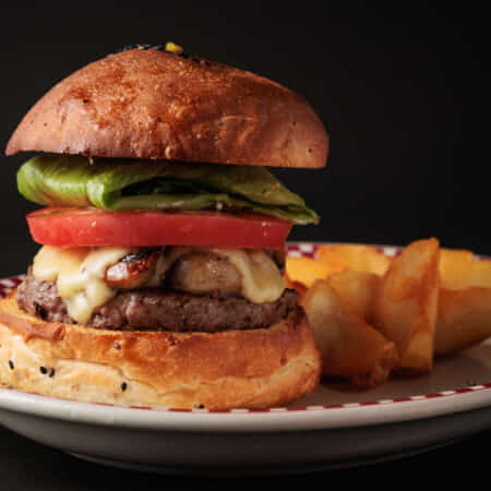 マッシュルームモッツァレラチーズバーガー|芝公園でハンバーガーのテイクアウト・デリバリーならMUNCH'S BURGER SHACK